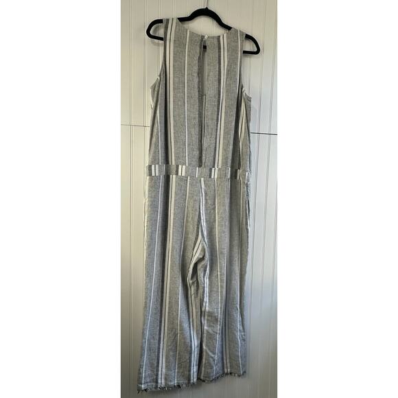 Cloth & Stone Coastal Stripe Linen Blend Jumpsuit Size S - Picture 3 of 8